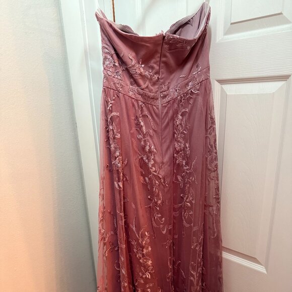 Lulus Strapless Gown, Worn Once & Dry Cleaned - Picture 2 of 3
